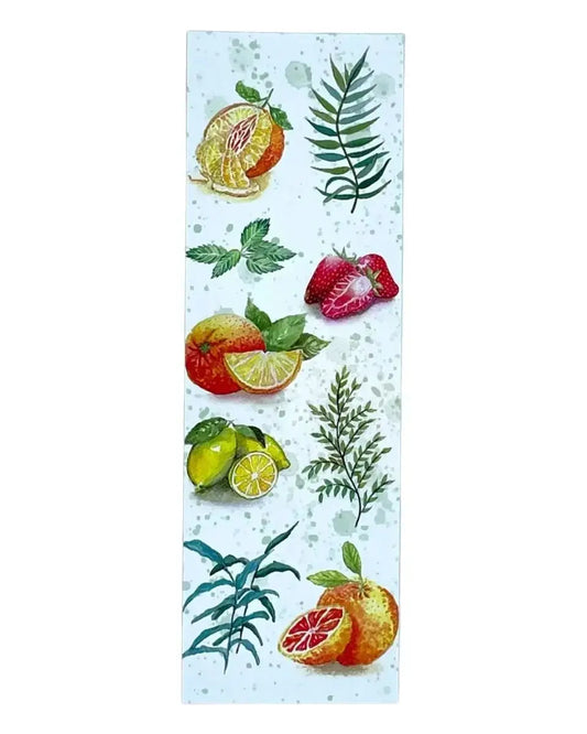 Fruits Bookmarks 2 Pack • Double-sided • Strawberry, Lemons, Flowers, Summer, Plants • Book accessories Sttelland Boutique