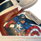 Hand Painted Artwork - Puma Tennis shoes Captain America and Shield First Avenger - Marvel Sttelland Boutique