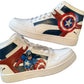 Hand Painted Artwork - Puma Tennis shoes Captain America and Shield First Avenger - Marvel Sttelland Boutique