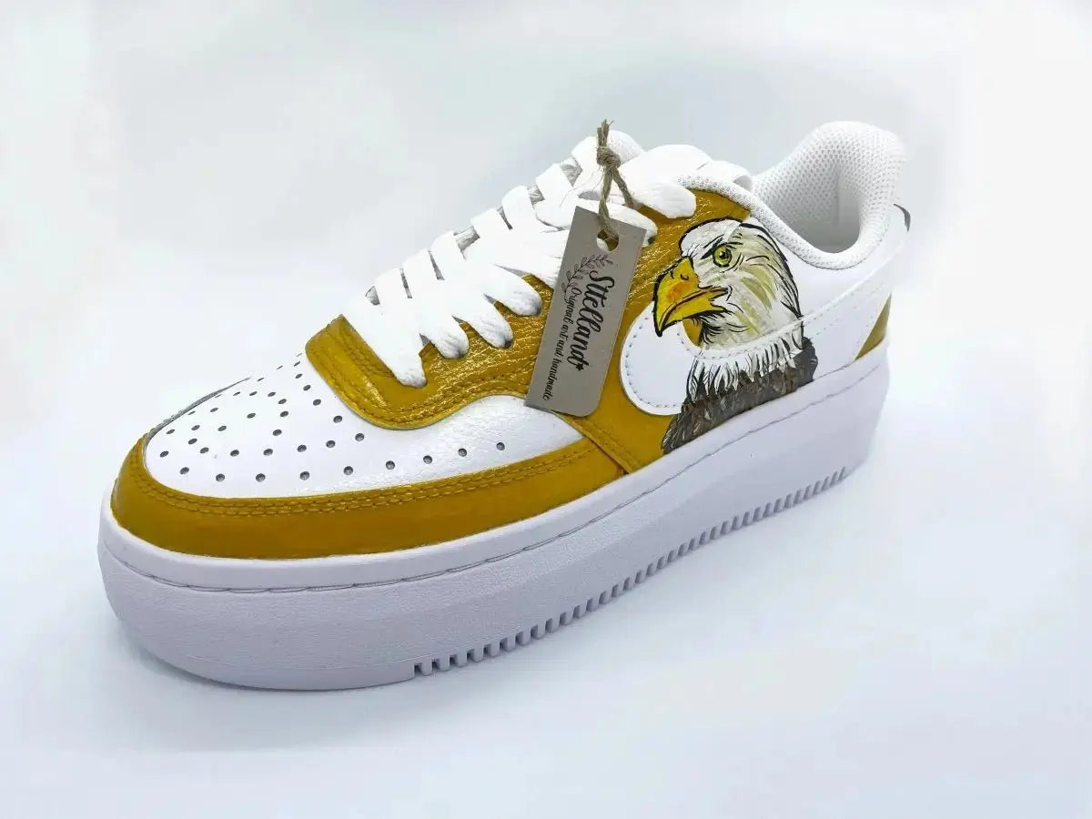 Hand Painted Artwork - Nike shoes for women Court Vision Alta Sneaker Sttelland Boutique