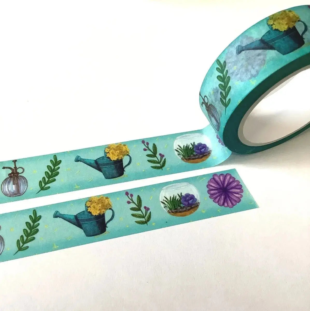 Indoor House Plants Washi Tape - House Plants custom washi tape - Plant Lady Tape - Eco Friendly Tape - Art, Deco Gift for Plant Lovers Sttelland Boutique